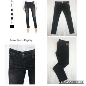 Replay ROSE black womens denim jeans sz 31 31/34 - Picture 1 of 11