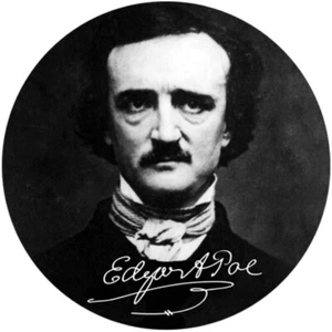Chapa/Badge Edgar Allan Poe . pin button escritos terror gótico - Imagen 1 de 2