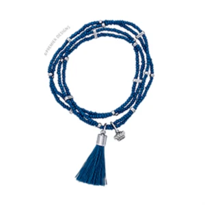 Collar de pulsera Color Play-Premier Designs-Azul marino, borla, elástico - Imagen 1 de 6