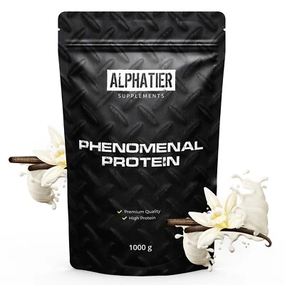 ALPHATIER SUPPLEMENTS Proteine in polvere 1000g - Proteine fenomenali - frullato proteico cremoso e vegano - 1kg