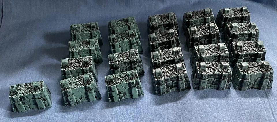 21 Battleground: Crossbows & Catapults Game Parts-Blue Knight Wall Bricks Moose - Image 1 of 3