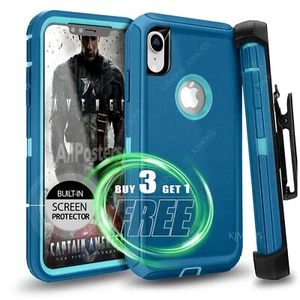 Funda de teléfono de alta resistencia con clip para cinturón iPhone 7 8 11 12 13 14 Plus X XR Pro Max + - Imagen 1 de 20