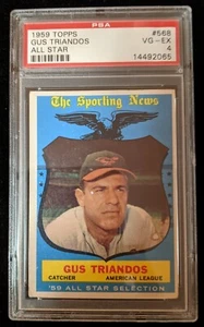 1959 Topps GUS TRIANDOS All-Star #568 PSA 4 VG-EX Baltimore Orioles 14492065 - Picture 1 of 2