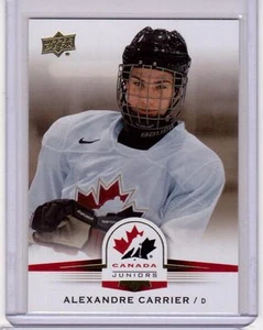 ALEXANDRE CARRIER 14/15 Upper Deck Team Canada Juniors #27 Gold Sepia Rookie SP - Picture 1 of 1