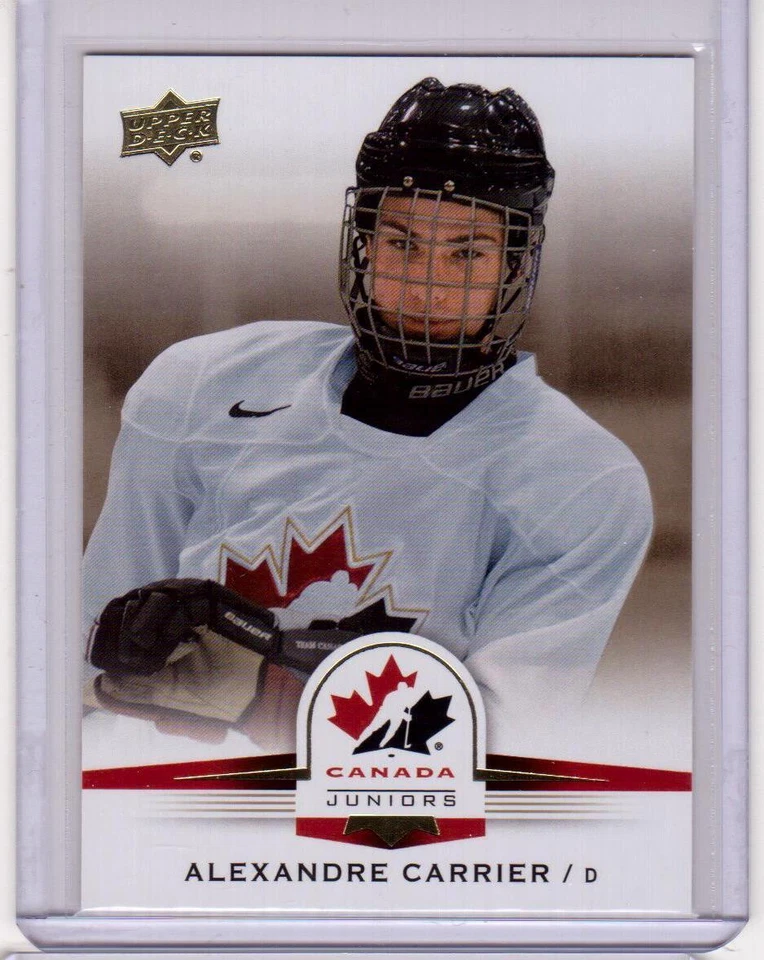 ALEXANDRE CARRIER 14/15 Upper Deck Team Canada Juniors #27 Gold Sepia Rookie SP - Image 1 of 1