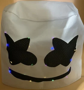 MARSHMALLOW DJ LED Music Festival Full Head Helmet Light Up Cosplay Mask - Picture 1 of 6
