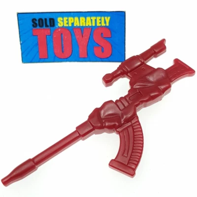 Vtg Rock Lords Boulder RIFLE gun power sword 1985 Rocklords red weapon accessory - Image 1 of 4