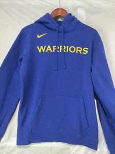 Golden State Warriors Sweater Mens Medium Nike Hoodie NBA Fleece Basketball Blue - Picture 1 of 15