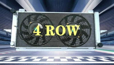 4 ROW Radiator+Fan FOR Ford Escort Sierra RS500/RS Cosworth 2.0 GB 1982-1997 MT - Image 1 of 4