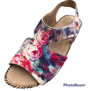 NIB Naturalizer women’s Leather Scout Multi Floral Cushioned Boho Sandals