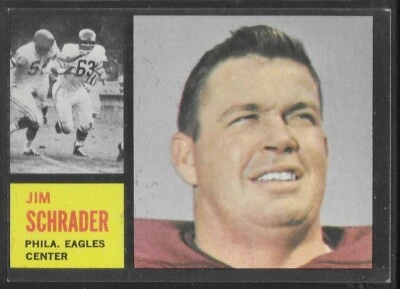 1962 Topps Jim Schrader Eagles #121 SP - Image 1 of 2