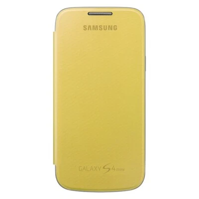 Samsung Custodia Flip-cover Book-case Original Galaxy S4 Mini I9190 I9195 Yellow - Immagine 1 di 4