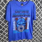 Marvel Captain America T-Shirt Mad Engine 2011 Mens Size Small Blue