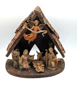 Belén Italia Vintage Creche Establo Jesús Ángel María José Vacas Navidad  - Imagen 1 de 10