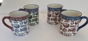 Sehr guter Zustand 4er Set zertifizierte internationale Tina Higgins französischer Markt Kaffeetassen - Bild 1 von 10