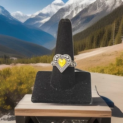 Anillo Corazón Brighton De Colección Talla 9 Nuevo Con Etiquetas ¡Encontrar Ultra Raro! Foto 1 de 3