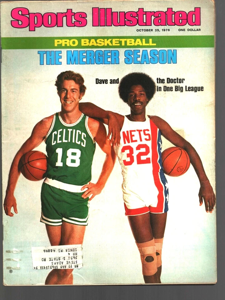 25 de octubre de 1976 Julius Erving Nets y Dave Cowens Celtics Sports Illustrated Foto 1 de 1
