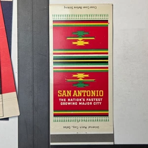 San Antonio Texas 1950s Native Design Advertising Matchbook - Picture 1 of 3