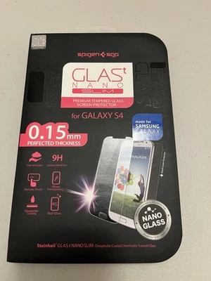 Protector de pantalla de vidrio templado Spigen SGP GLASt NANO SLIM para Samsung Galaxy S4 Foto 1 de 3