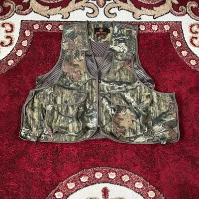 Vintage Game Winner Mossy Oak Break Up Infinity Camo Hunting Vest Size L - Image 1 of 4