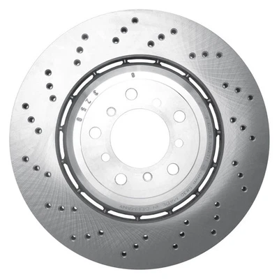 For BMW M3 08-13 Carbon GEOMET Drilled 1-Piece Front Driver Side Brake Rotor - Imagem 1 de 4