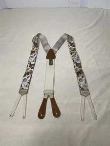 Trafalgar Silk Suspender Braces Rare "The Joker" Gambling Casino Pattern - Picture 1 of 18