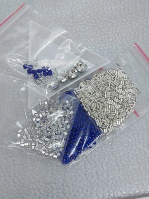 Weihnachten Glitzer Bastel Set DIY Miyuki Beads Stiftperlen Strassstein Bicone - Bild 1 von 4