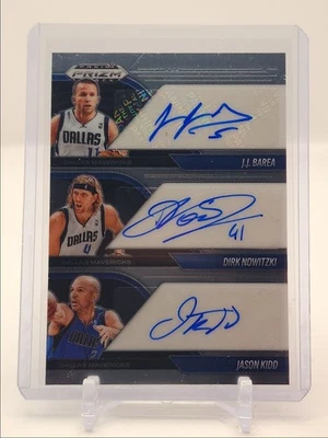 DIRK NOWITZKI JASON KIDD 2024-25 PANINI PRIZM BLACK TRIPLE AUTO Q2880 - Image 1 of 2