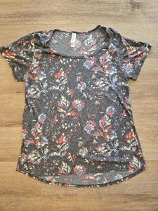 Chemise style T classique LuLaRoe - Imprimé floral multicolore - Taille L - Photo 1/5