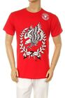 T-shirt homme imprimé American Flying Eagle design graphique en coton rouge toutes tailles