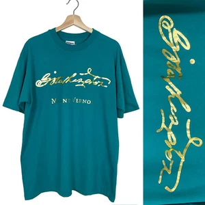 Green MT. VERNON GOLD GEORGE WASHINGTON HOME SIGNATURE T-Shirt Souvenir Women XL - Picture 1 of 7