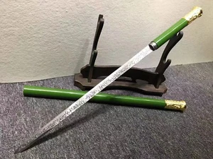 Chinese KungFu Sword Outdoor Hunting Spear Battle Knife High Carbon Steel Sharp - Picture 1 of 7