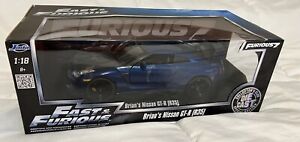 Brian’s Nissan GT-R R35 Fast and Furious 7 Model 1/18 Car Blue Vin Diesel Family