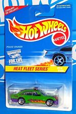Hot Wheels 1997 Heat Fleet Series #537 Police Cruiser Green W/ 5sps