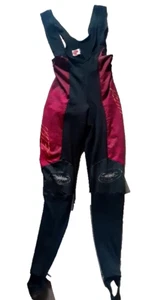 Vintage CASTELLI Black / Burgundy Cycling Jersey tights Pants with Bib Size M - Picture 1 of 21