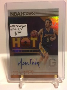 2016-17 Hoops - Hot Signatures #33 Marcelo Huertas AUTO