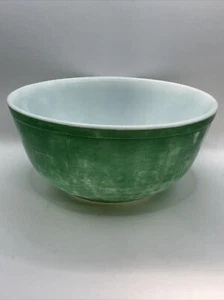 Vintage Pyrex 403, Primärfarben GRÜN 2-1/2 Menge Verschachtelte Rührschüssel FADED Lesen - Bild 1 von 9