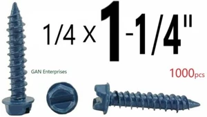 Concrete Tapcon Hex Washer Head 1/4" x 1-1/4" Tapcon Masonry Anchor 1000 pcs - Bild 1 von 6