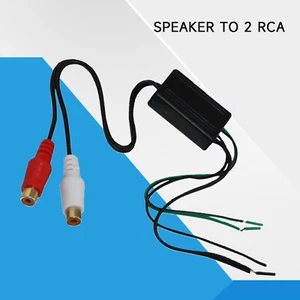 Speaker to 2 RCA Line Output Converter In Out High Low d4 - Picture 1 of 7