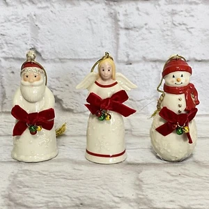 Lenox Porcelana Jingles Adornos de Navidad Nieve Ángel Santa Nuevo con caja - Imagen 1 de 4