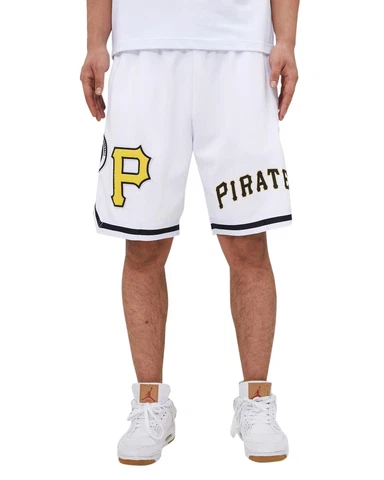 Pro Standard White MLB Pittsburgh Pirates Logo Pro Team Shorts Cover