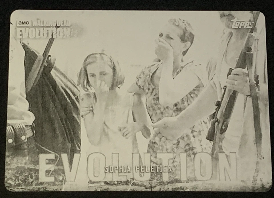 Topps AMC The Walking Dead 2017 Season 7 Black Printing Plate 1/1 Sophia & Carol - Image 1 of 4