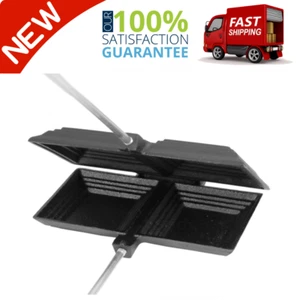27" DOUBLE Cast Iron Square Pudgy Pie Maker Campfire Pudgie Sandwich Cooker New - Picture 1 of 8