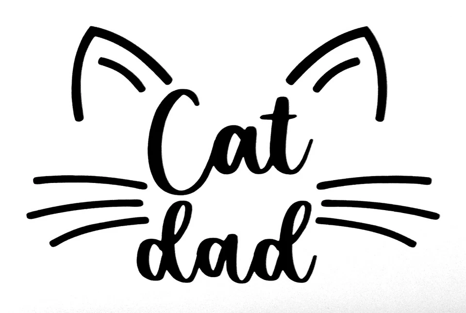 Calcomanía adhesiva de vinilo Cat Dad para ventana, automóvil, camión, computadora portátil, etc. Foto 1 de 1