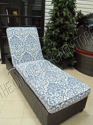 Frontgate Outdoor Deluxe Almofada Chaise Dupla Tubulação Valhala Piscina Texturizada 26x83 - Imagem 1 de 3