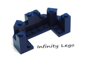 LEGO Dark Blue Brick 4 x 8 x 2.3 Turret Top Castle Wall / Tower (6066) - x1 - Picture 1 of 2