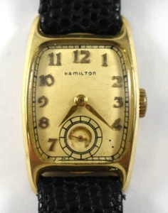 Vintage Hamilton Boulton 14KGF Case Hand Wind Mechanic 19J 982 Watch Runs lot.wq - Picture 1 of 8