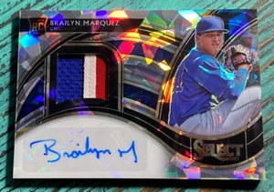BRAILYN MARQUEZ Cubs 2021 Panini Select Rookie Jersey Auto Cracked Ice RC/25 RPA - Picture 1 of 2