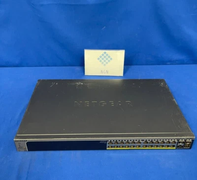 Conmutador inteligente Netgear GS728TP V1 ProSafe 24 puertos Gigabit con PoE y 4 puertos SFP Foto 1 de 4