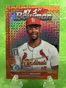 Jordan Walker - Orange Mojo /25 - 2024 Bowman Chrome - My 1st Bowman #M1B-21 - Picture 1 of 12